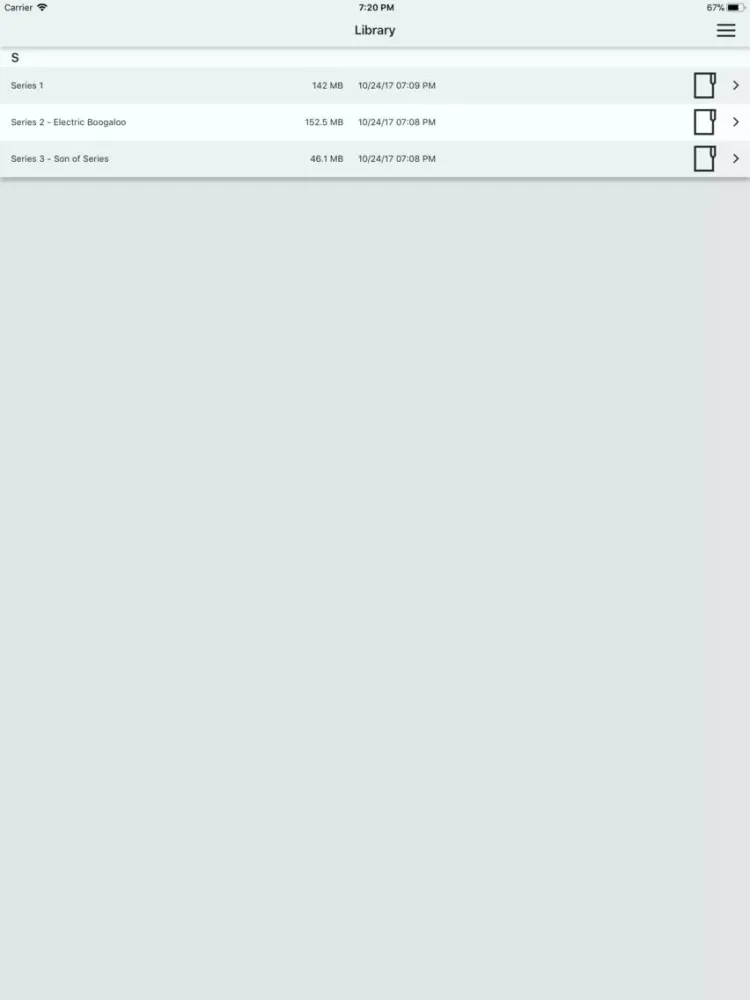 Shiro Reader iPad  Ekran Görüntüleri