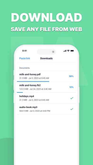 Capturas de tela do Browser & Offline File Storage