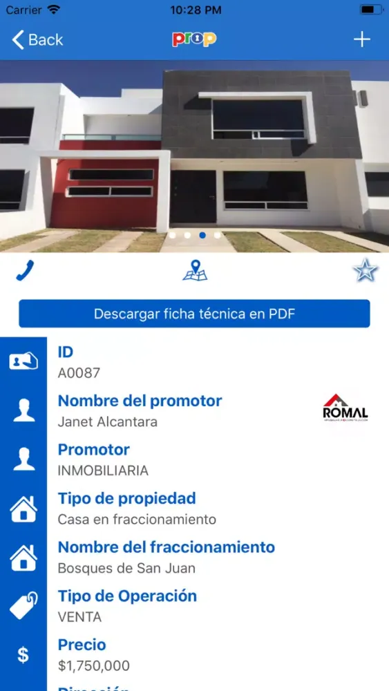 Capturas de tela do Prop Inmuebles
