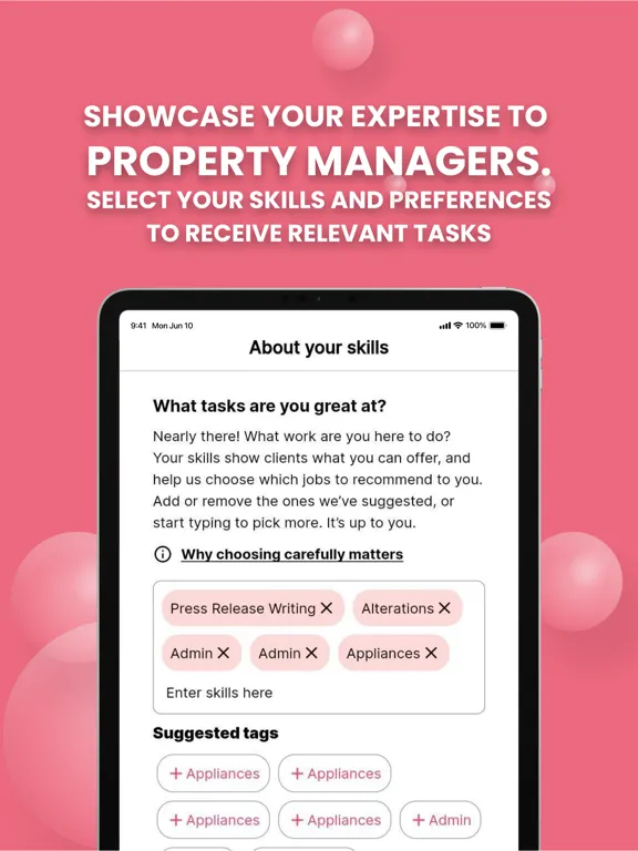 Contractor App-Property Tasker iPad  স্ক্রিনশট