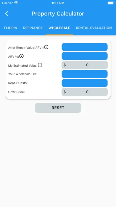Navid Moosa REI Calculator Ekran Görüntüleri