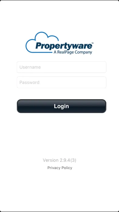Capturas de tela do Propertyware Mobile