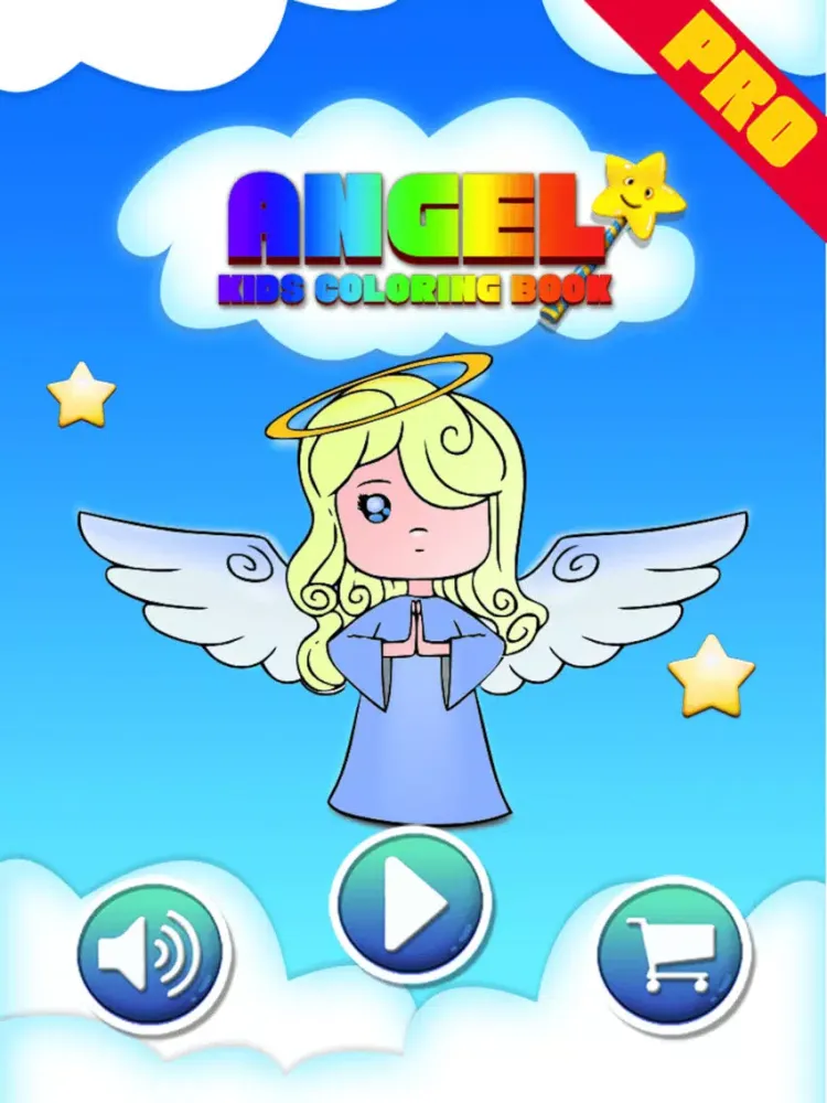Tangkapan skrin Angel Kids Coloring Book Pro iPad 