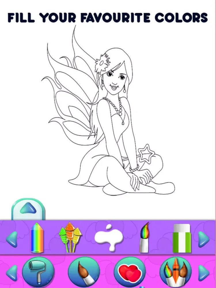 Tangkapan skrin Angel Kids Coloring Book Pro iPad 