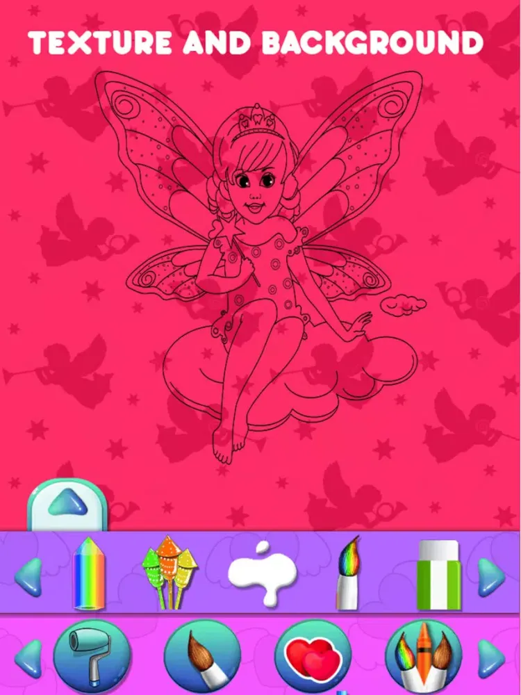 Tangkapan skrin Angel Kids Coloring Book Pro iPad 