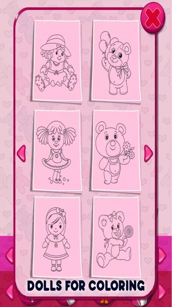 Capturas de tela do Doll Coloring Book Pro