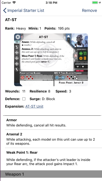 Legion Army List Builder Ekran Görüntüleri