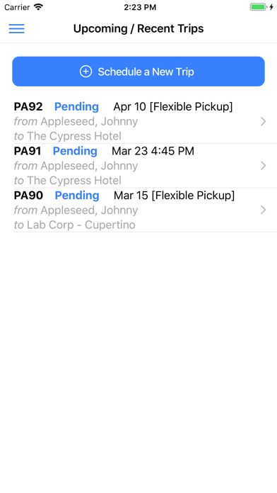 Itineris Passenger App スクリーンショット