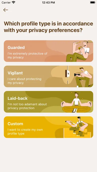 Capturas de tela do ProSe Privacy