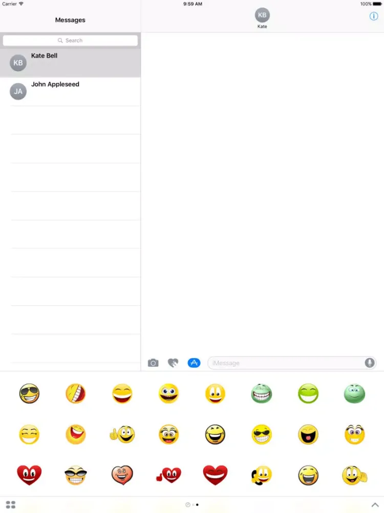 Happy Stickers Set iPad  Screenshots