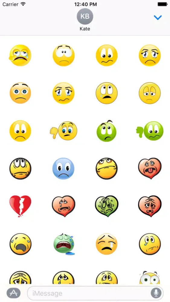 ภาพหน้าจอของ Unhappy Stickers