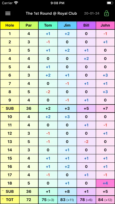 Captures d'écran de Hi Golf Score - Golf Scorecard