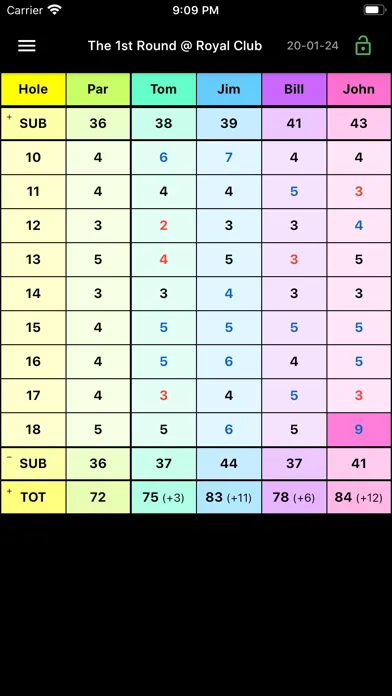 Captures d'écran de Hi Golf Score - Golf Scorecard