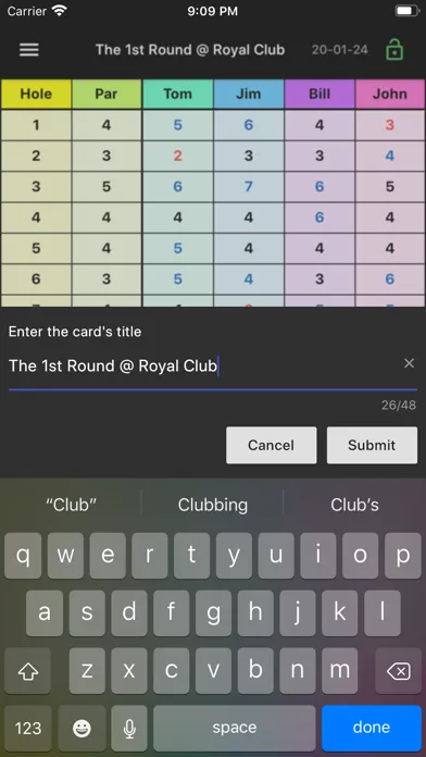 Captures d'écran de Hi Golf Score - Golf Scorecard