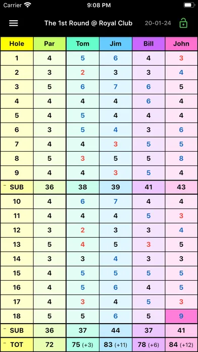 Captures d'écran de Hi Golf Score - Golf Scorecard