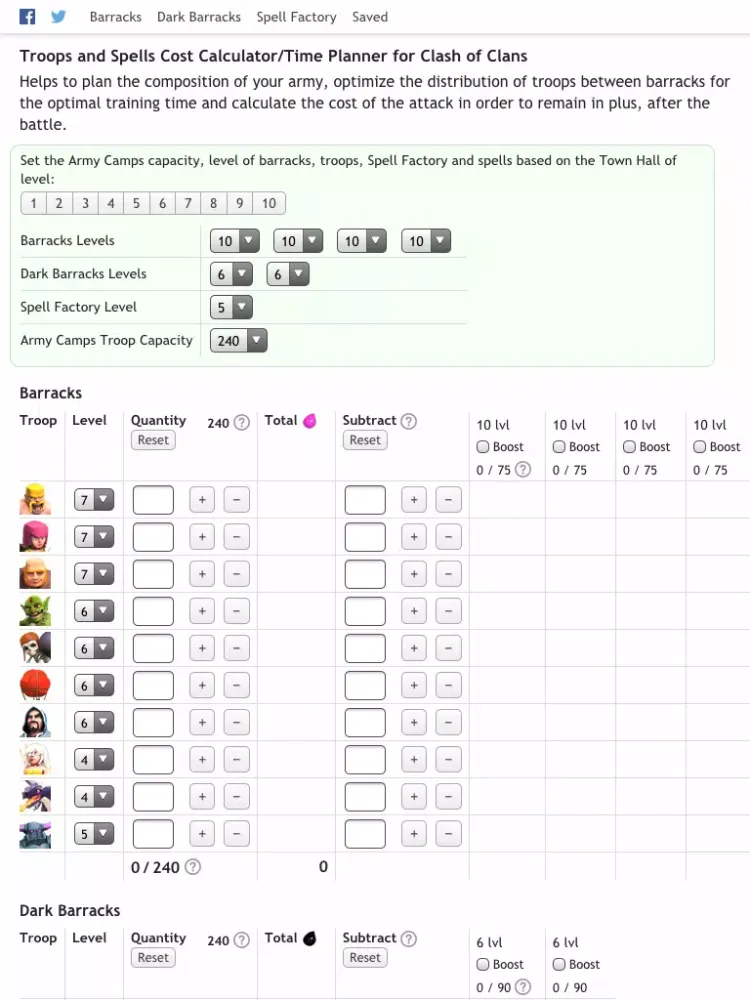 Capturas de tela do Calculator for "Clash of Clans" iPad 