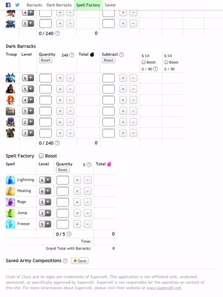 Capturas de tela do Calculator for "Clash of Clans" iPad 