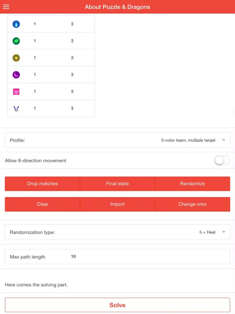 Zrzuty ekranu Optimizer for Puzzle and Dragons iPad 