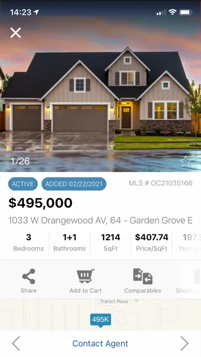 Ảnh chụp màn hình của MLSListings