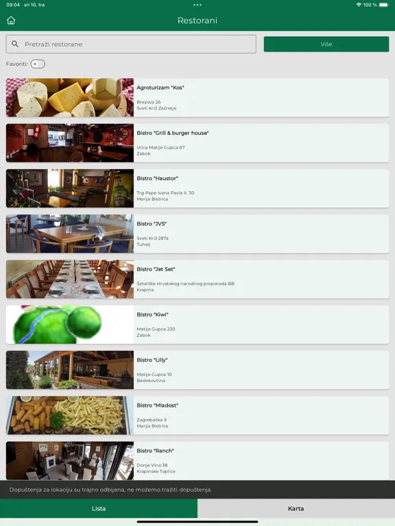 :: Gastro Zagorje :: iPad  Screenshots