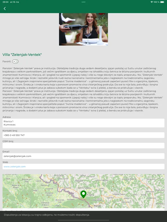:: Gastro Zagorje :: iPad  Screenshots