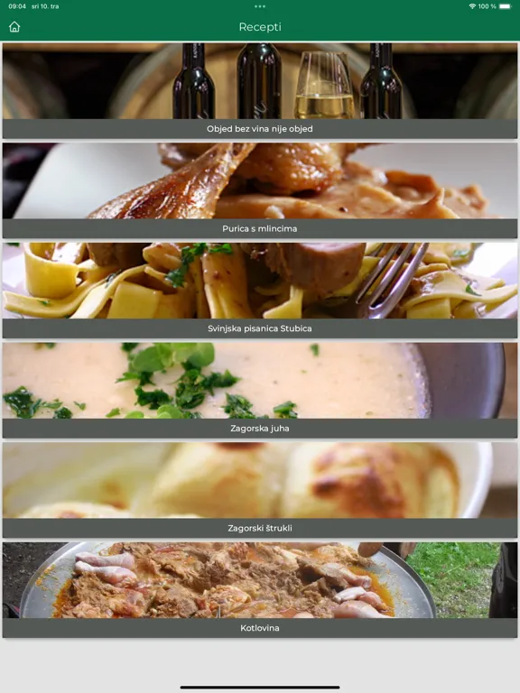 :: Gastro Zagorje :: iPad  Screenshots