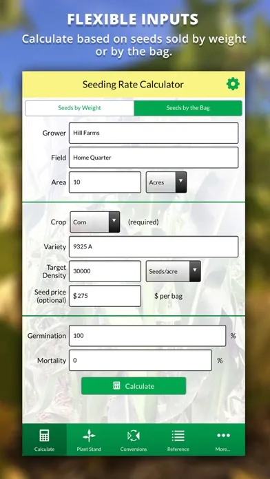 Agro Seeding Rate Calculator Ekran Görüntüleri