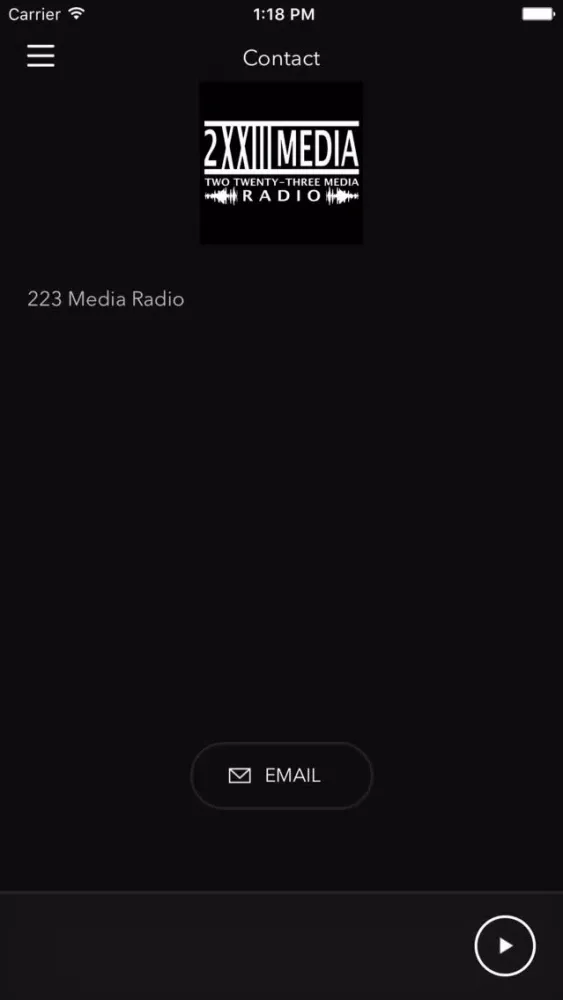 Capturas de tela do 223 Media Radio