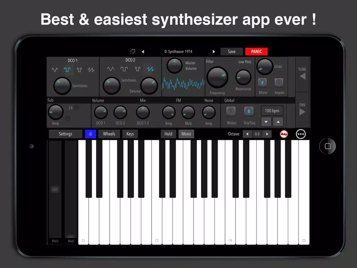 Simple Easy Piano Synthesizer iPad  स्क्रीनशॉट