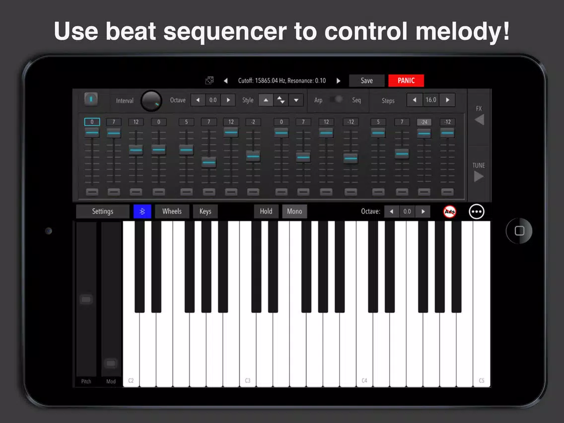 Simple Easy Piano Synthesizer iPad  स्क्रीनशॉट