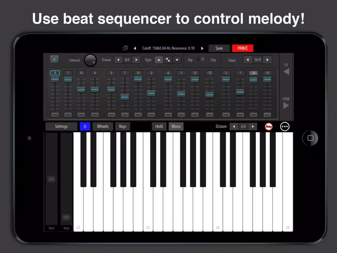Simple Easy Piano Synthesizer iPad  स्क्रीनशॉट