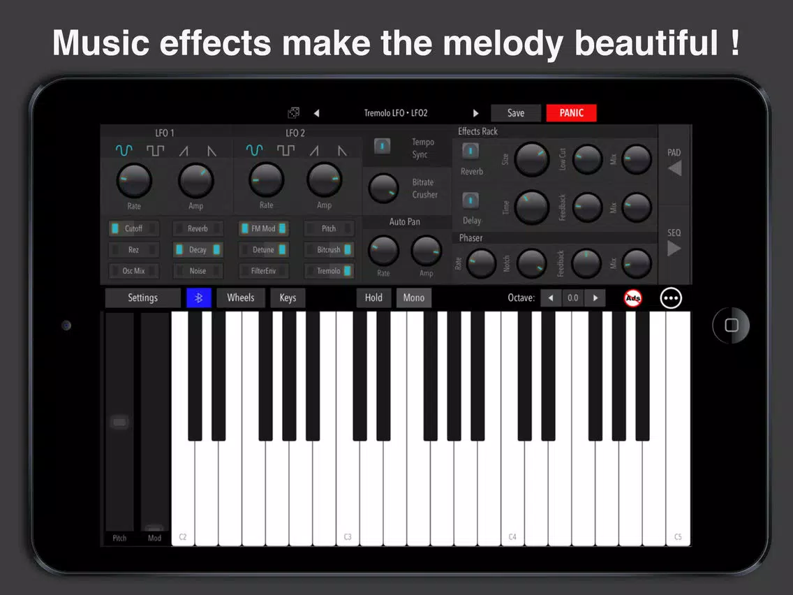 Simple Easy Piano Synthesizer iPad  स्क्रीनशॉट