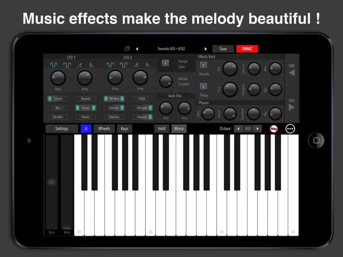 Simple Easy Piano Synthesizer iPad  स्क्रीनशॉट