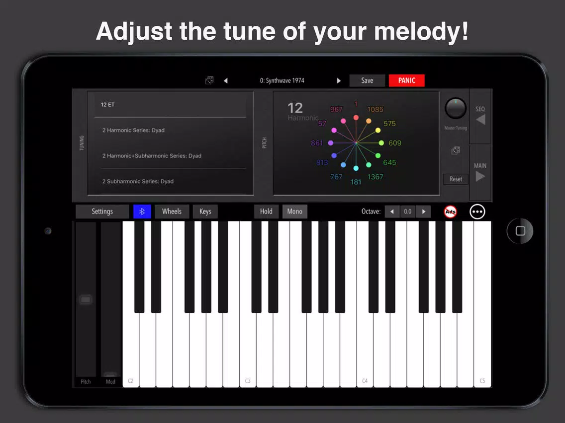 Simple Easy Piano Synthesizer iPad  स्क्रीनशॉट