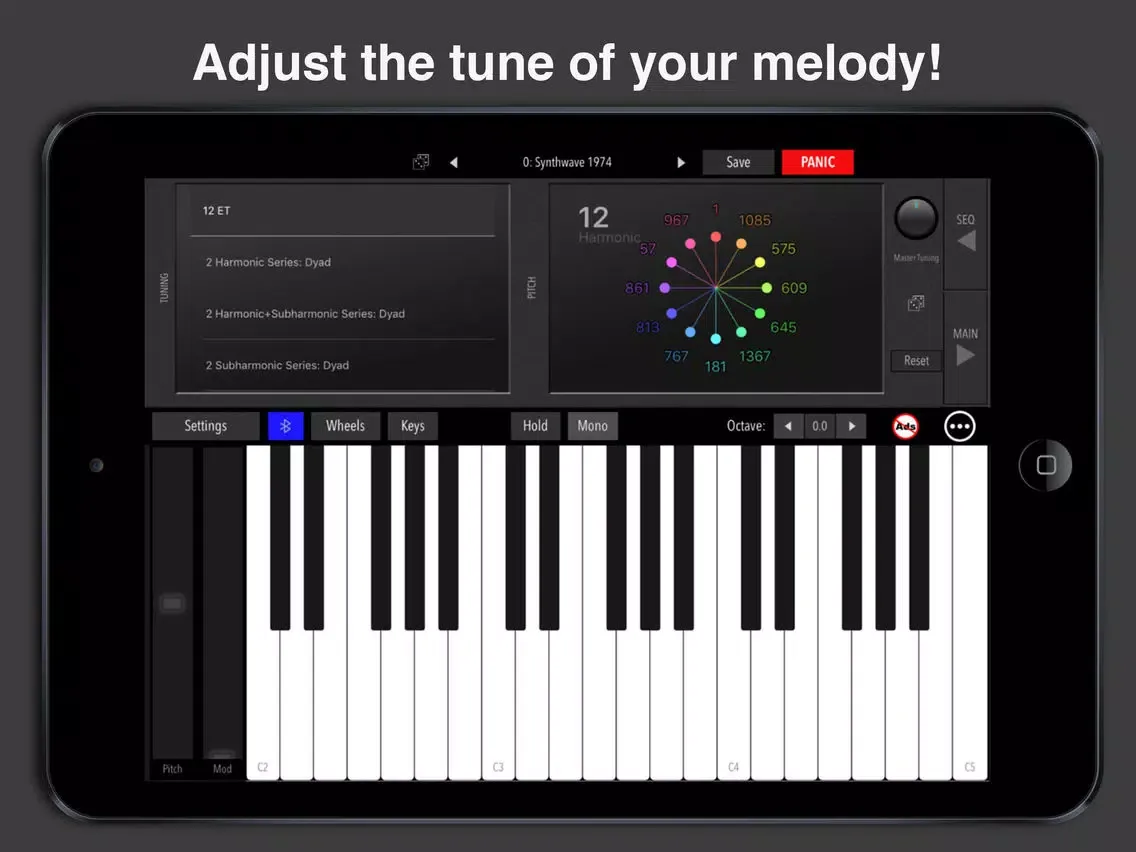 Simple Easy Piano Synthesizer iPad  स्क्रीनशॉट