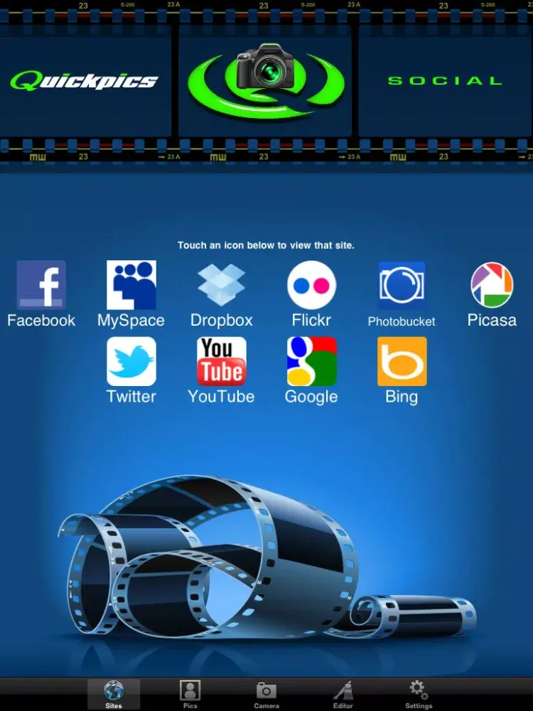 Zrzuty ekranu Quickpics Social Lite iPad 