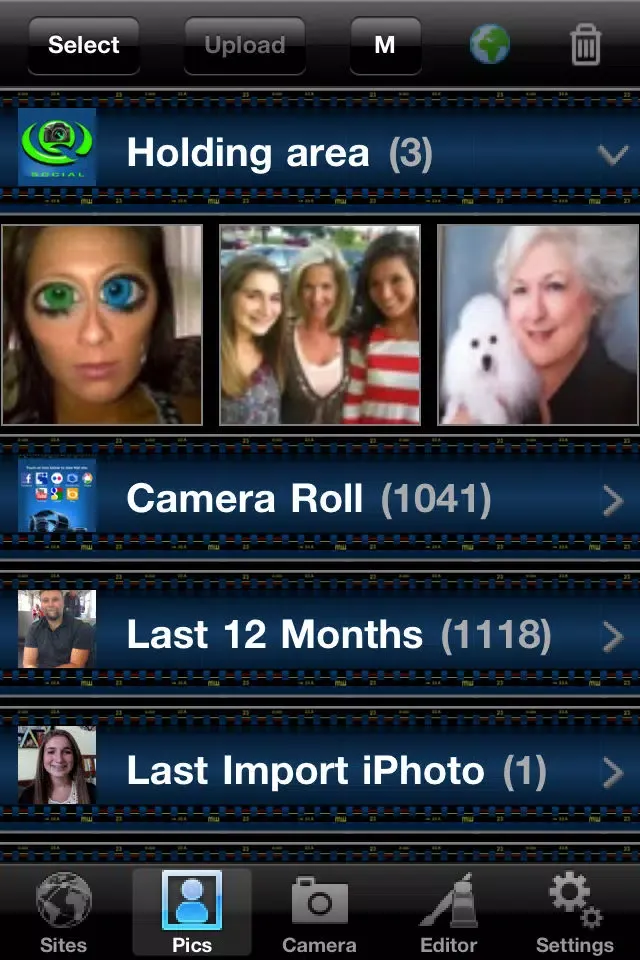 Zrzuty ekranu Quickpics Social Lite