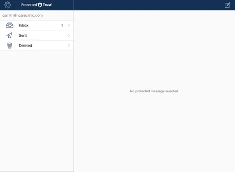 Ảnh chụp màn hình của Protected Trust iPad 