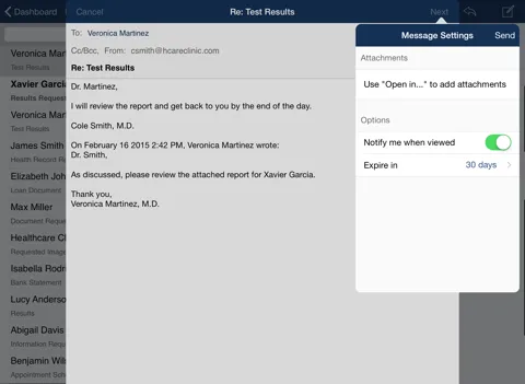 Ảnh chụp màn hình của Protected Trust iPad 