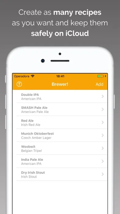 Capturas de tela do Brewer! Beer Recipe Builder