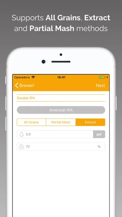 Capturas de tela do Brewer! Beer Recipe Builder