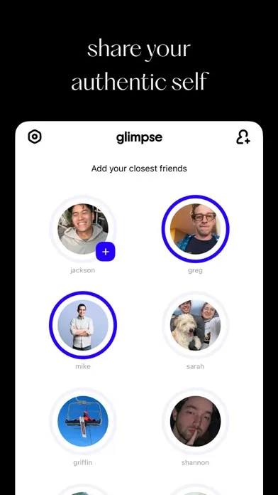 Captures d'écran de glimpse - photo dumps