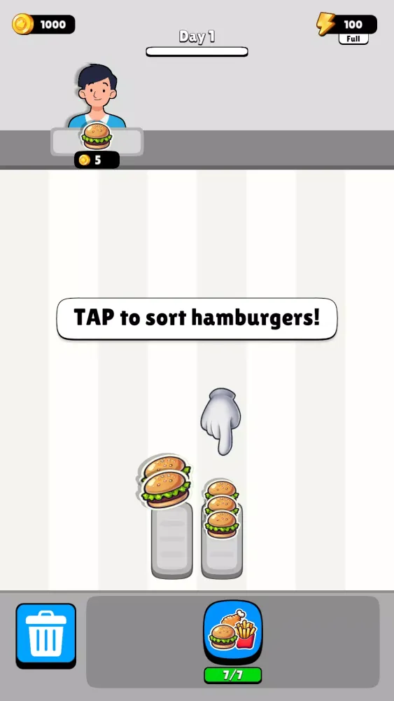 Capturas de tela do Cook Sort