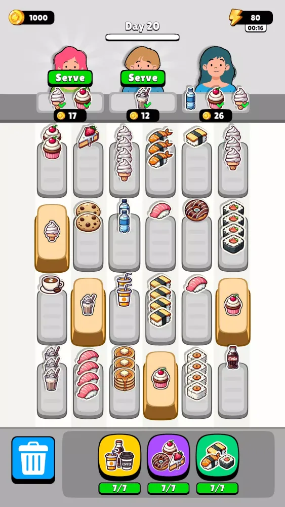 Capturas de tela do Cook Sort