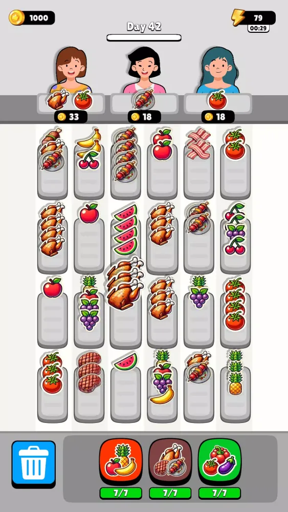 Capturas de tela do Cook Sort
