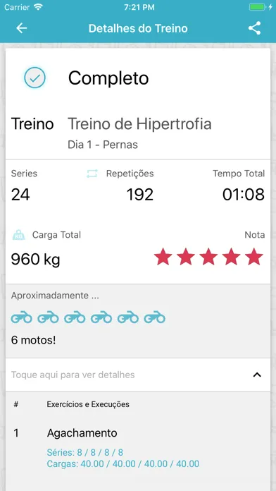 Скриншоты Pro-Treino Aluno