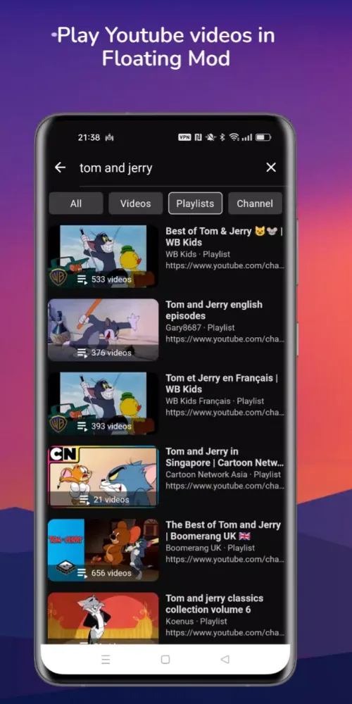 Capturas de tela do ProTube- Float Video Player