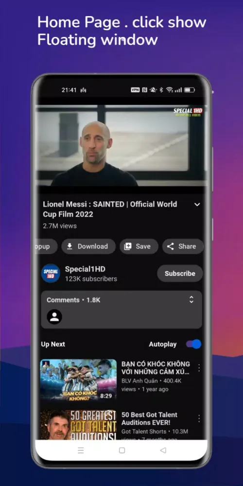 Capturas de tela do ProTube- Float Video Player