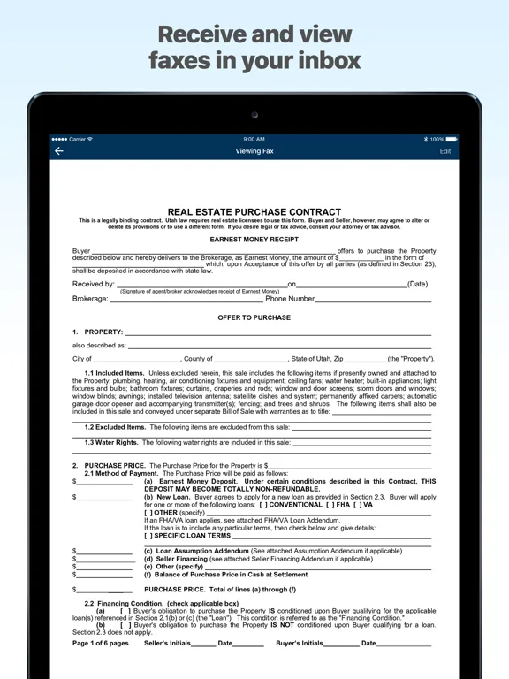 MyFax App–Send and Receive Fax iPad  Screenshots