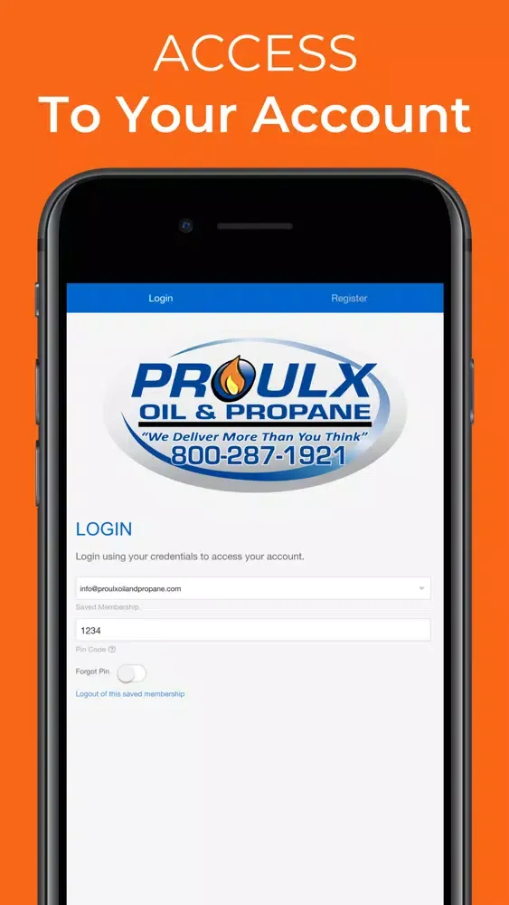 Capturas de tela do Proulx Oil & Propane